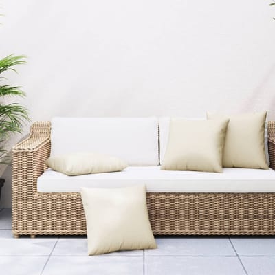 vidaXL - Bankkussens - 4 - st - 40x40 - cm - stof - crèmekleurig