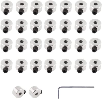 RC Vliegtuig Wielstoppers - Wielkragen Asblokken - Modelbouw Onderhoud - Vaste Schroefkraag - 2.1 mm - Zilver