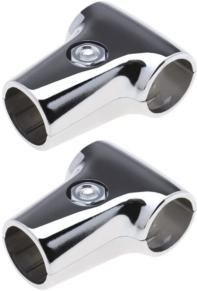 Dailygoody - Displayklem - T-stanghouder - Sterke grip - Zilver - Aluminium - Ideaal voor douchestang en planken - Geschikt voor 25 mm buizen