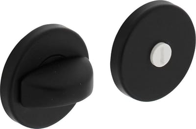Intersteel Rozet met toilet-/badkamersluiting ø50x7mm aluminium zwart