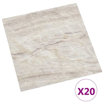 vidaXL - Zelfklevende - Vloerplanken - Beige - 30,5 - x - 30,5 - cm - 20 - st - PVC