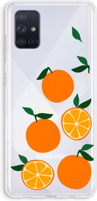 Case Company® - Hoesje geschikt voor Samsung Galaxy A71 hoesje - Will you be my clementine - Soft Cover Telefoonhoesje - Bescherming aan alle Kanten en Schermrand