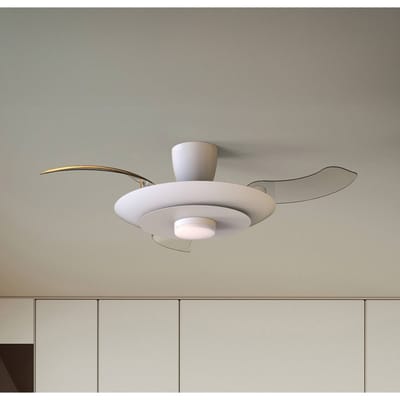 Mantra Iluminación LED plafondventilator Kyoto, wit, DC, stil, CCT, 106 cm