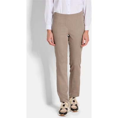 Bengaline broek LOUISA in denimlook - beige - Gr. 19 van Goldner Fashion