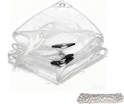 Waterdicht Afdekzeil - Transparant PVC Zeil - Bescherming Buiten - Wind en Scheurvast - 250 x 300 cm - Transparant