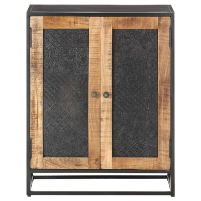 vidaXL - Dressoir - 60x35x75 - cm - ruw - mangohout
