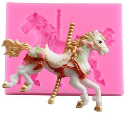 Allecto - DIY 3D Carrousel Paard - Siliconen Mallen - Ideaal voor kinderen - Fondant Mallen - Perfect voor Baby Douche en Feestjes