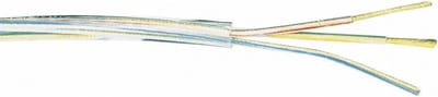 Huishoudsnoer 3x0.75mm² - rond - transparant - 100 meter