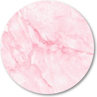 Pink Marble - Roze marmer patroon - Muurcirkel Forex 40cm - Wandcirkel voor binnen - Minimalist