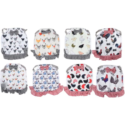 8 Pièces Selle de Poulet pour Poules Protection du Dos des Ailes Sangles Élastiques Selles Tabliers Fixateur de Plumes de Poule gray