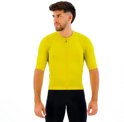 Castelli Espresso 2 Korte Mouw Wielertrui Geel S Man
