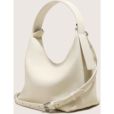 Sac pour femme en cuir véritable Sac bandoulière pour femme Nouveau Sac oreiller en cuir de vachette pleine fleur Haut de gamme Navettage Polyvalent Sac à épaule beige