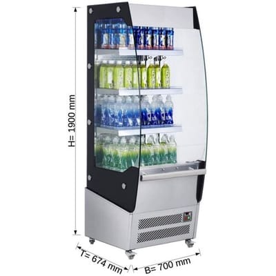GGM Gastro Wandkühlregal - 700mm - 420 Liter - mit 3 Ablagen
