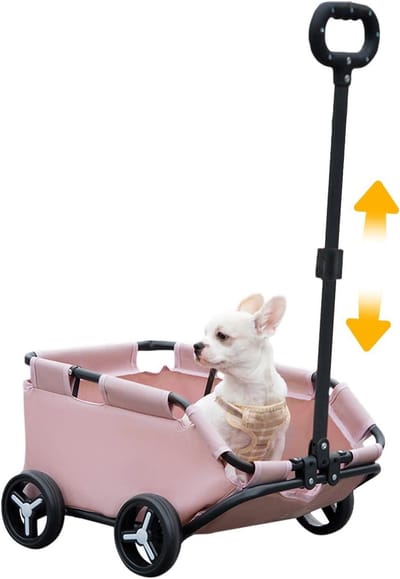 Kinderwagen voor huisdieren - Hondenbuggy Kattenwagen - Reizen met huisdieren - Inklapbaar en lichtgewicht