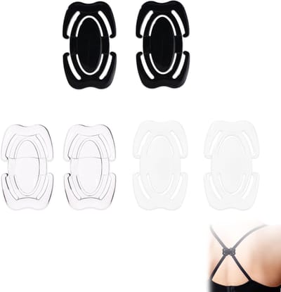 Allecto - Bra Fasteners - Ondergoed Accessoires - Non-Slip - Kleur: Zwart/Wit/Transparant - Buckles voor BH - Geschikt voor elke BH - 6 stuks