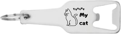 Akyol - love my cat flesopener - Katten - kat - katten pootjes - poesje - cadeau kat - cat keychain - 105 x 25mm