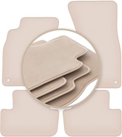 PREMIUM beige matten voor: Audi A4 B8 sedan, stationwagen, avant, allroad 2007-2015