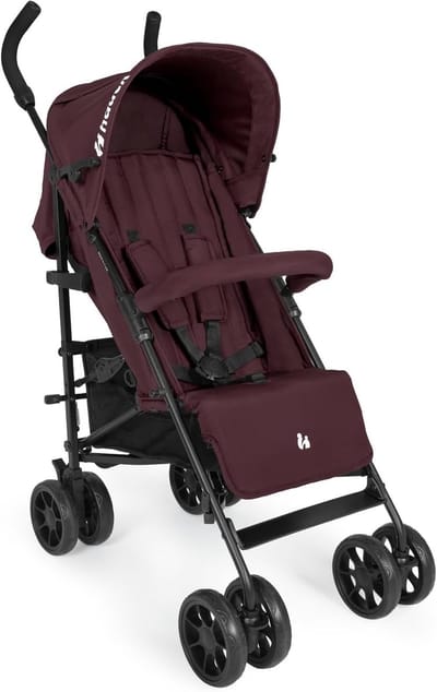Compacte Buggy - Lichtgewicht Reisbuggy - Reizen Dagelijks Gebruik - Ligstand UPF 50+ - 76 kg tot 22 kg - Blackberry