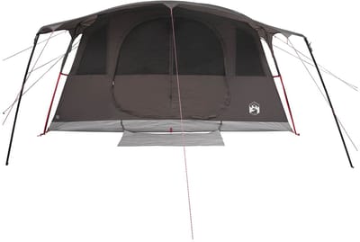 vidaXL - Tunneltent - Bruin - Grijs - 427 - x - 305 - x - 205 - cm - Polyester - en - Staal