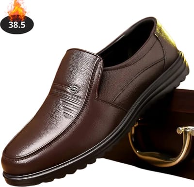 Livano Nette Schoenen Heren - Business Schoenen - Bruiloft - Kantoorschoenen - Loafers - Bruin - Maat 38.5