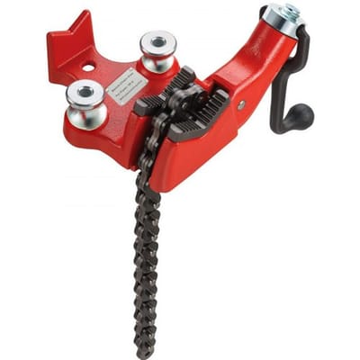 VEVOR Kettingschroef voor 3,2mm tot 127mm Pijpen, Zware Kettingpijpschroef met Slinger, Neopreen Gecoate Kaak, Gietijzeren Materiaal, voor Een Verscheidenheid Aan Pijpen, Rood-Zwart