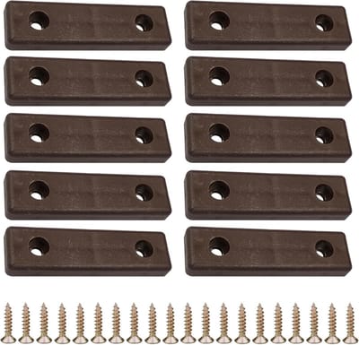 Set van 10 Grote Kunststof Meubelglijders 50x14mm - Schroefbare Onderzetters