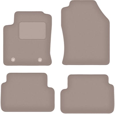 Beige veloursmatten voor: Ford Focus MK1 (pre-facelift) hatchback, sedan, stationwagen (1998-2001)