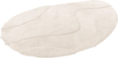 Lalee Milano Recycled Vloerkleed organische vorm organic hoog laag 3d Hoogpolig scandinavisch shaggy super zacht effen karpet 160x230 cm ivoor gebroken wit