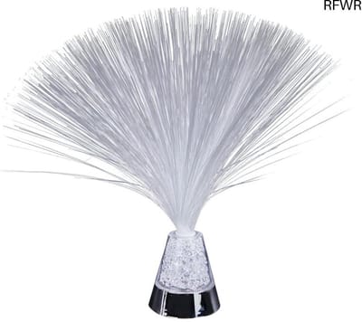 RFWR® Kleur Veranderende Glasvezel Lamp met Glitter Basis - 4 Kleur Sfeerlicht voor Slaapkamer en Feest