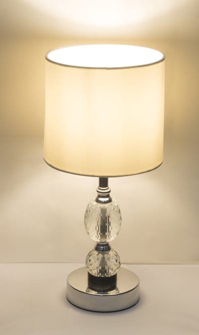 Globo - tafellamp - Bronn - chroom - metaal - Ø 21cm - E14 - 24136T