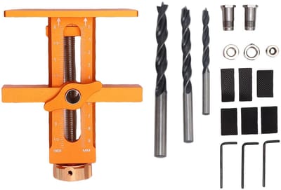 Cosensi- Kastdeurmontagejig 0-30mm Verstelbaar - 7-40mm Klemcapaciteit - 10mm Bevestigingsgat - Aluminium Legering - Eenvoudige Installatie - Montagehulp
