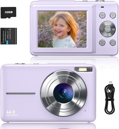 Digitale Camera - Compacte Camera - Momenten Vastleggen - 1080p Full HD - 32GB Inbegrepen - Paars