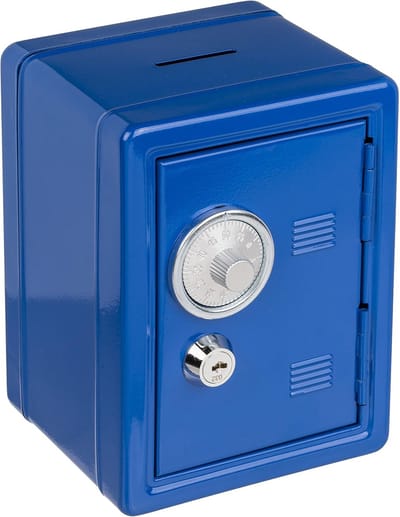 Spaarpot Kluis - Geldkistje Metaal - Veilig Geld Bewaren - Combinatieslot en Sleutel - 16 x 11.5 x 10 cm