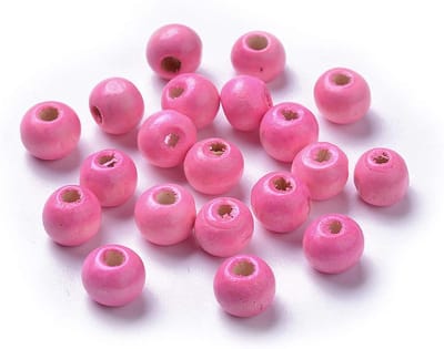500 Stuks Natuurlijke Geverfde Houten Kralen 8mm Ronde Ballen voor Sieraden en Knutselen, Roze Kralen