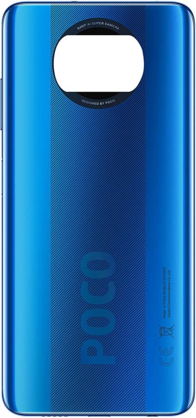 Xiaomi, Batterijdeksel Geschikt voor Xiaomi Poco X3 Cobalt, origineel Service Pack, Blauw