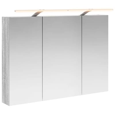 vidaXL - Badkamerspiegelkast - Grijs - Sonoma - 100 - x - 14,5 - x - 70 - cm