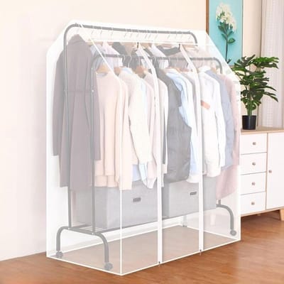 Kledingrail Hoezen - Kledingbeschermer - Kleding Opbergen - Dubbele Ritssluiting - Tot 160 cm - Transparant