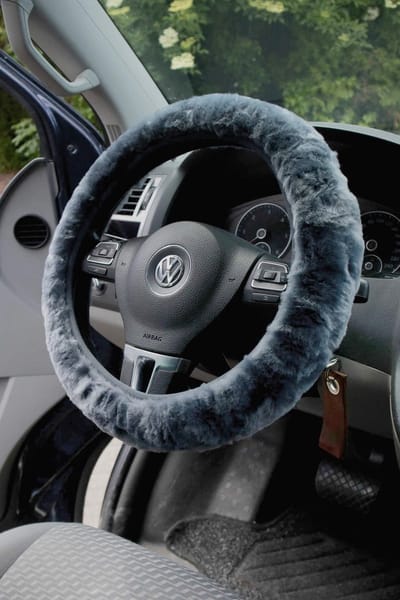 Schapenvacht Stuurhoes voor Auto - 4 kleuren - Roze
