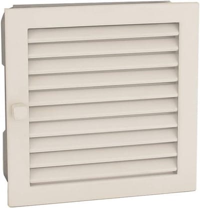 Hete Luchtrooster - Ventilatierooster Warmte - Luchtverdeling - Verzinkt Plaatstaal - 23x23 cm - Wit