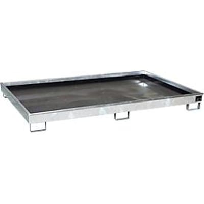 Bauer legbordbak RW 2200-1 PE, met PE inleg, gelakt, L 2165 x B 1315 x H 230 mm, thermisch verzinkt