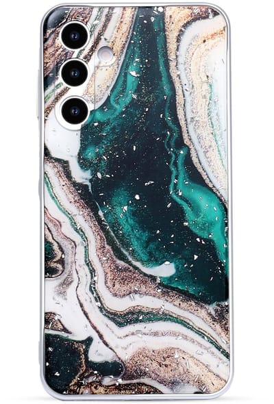 Casemania Hoesje Geschikt voor Samsung Galaxy A26 - Groen - Marmer Back Cover