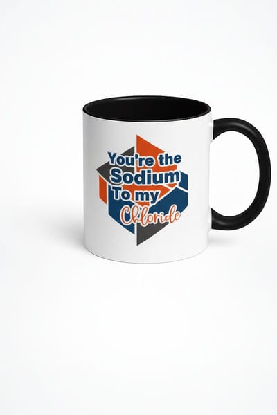 Mok 'You're the Sodium To my Chloride' | Grappige Chemie Liefdes Mok | Origineel Wetenschap Cadeau