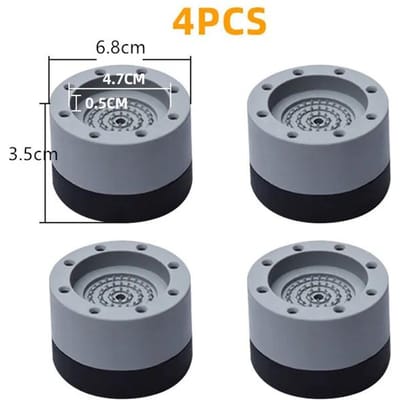 Lot de 4 patins anti-vibrations pour machine à laver, pieds en caoutchouc antidérapants, niveleurs de meubles, amortisseurs universels, base fixe