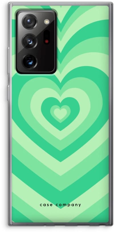 Case Company® - Hoesje geschikt voor Samsung Galaxy Note 20 Ultra hoesje - Hart Groen - Soft Cover Telefoonhoesje - Bescherming aan alle Kanten en Schermrand