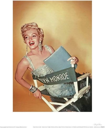 Marilyn Monroe - Gold Kunstdruk 30x40cm