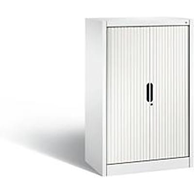 C + P Omnispace rolluikkast, 3 OH, afsluitbaar, B 800 x D 420 x H 1230 mm, staal/kunststof, verkeerswit