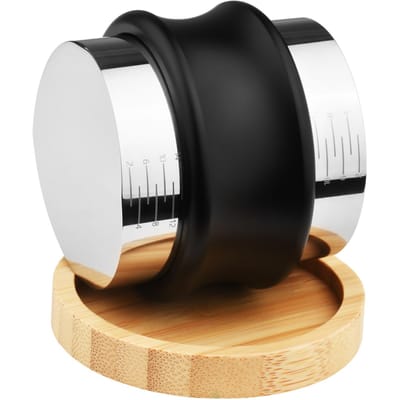 58 mm 2in1 koffieverdeler en sabotage roestvrijstalen koffienivelleerder met dubbele kop en verstelbaar 58mm white