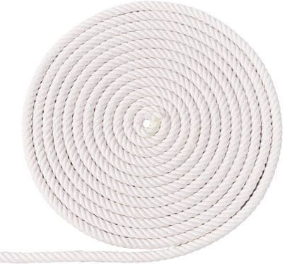 Natuurlijk Katoenen Touw 8mm - 20 Meter Gektoerd voor Macramé en Knutselen