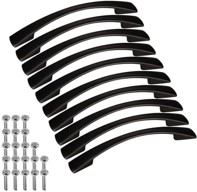 SOTECH 10 stuks meubelgrepen BLACKLINE X BA 96 mm mat zwart (lengte 133 mm, breedte 13 mm, hoogte 23 mm) kastgrepen keukengrepen