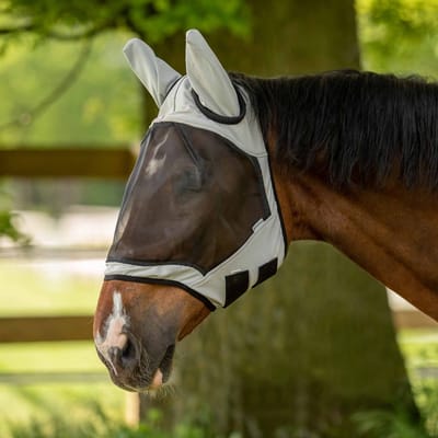 Busse Vliegenmasker Fly Cover Pro-Grijs-Pony